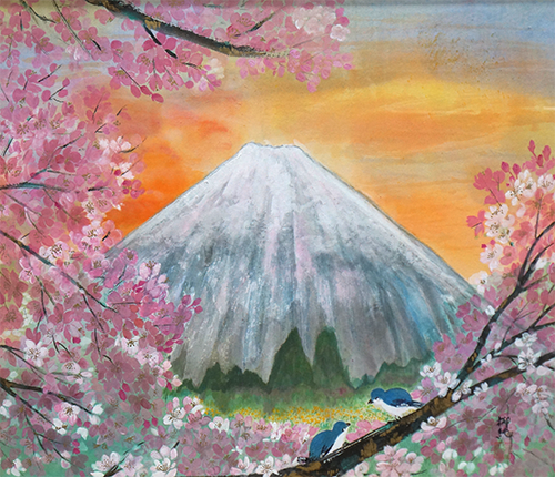 平川柳純「富士に抱かれて」